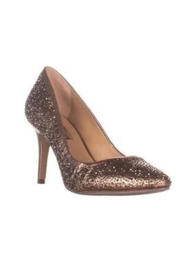 International Concepts Gold Sequin Pumps 8.5 New no Box $89